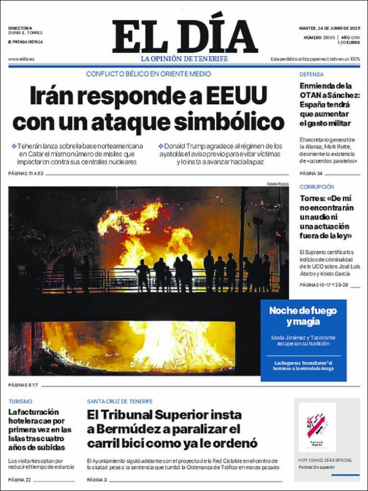 Portada de El Día (España)