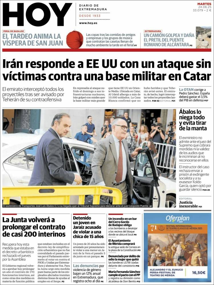 Portada de Hoy - Badajoz (Spain)