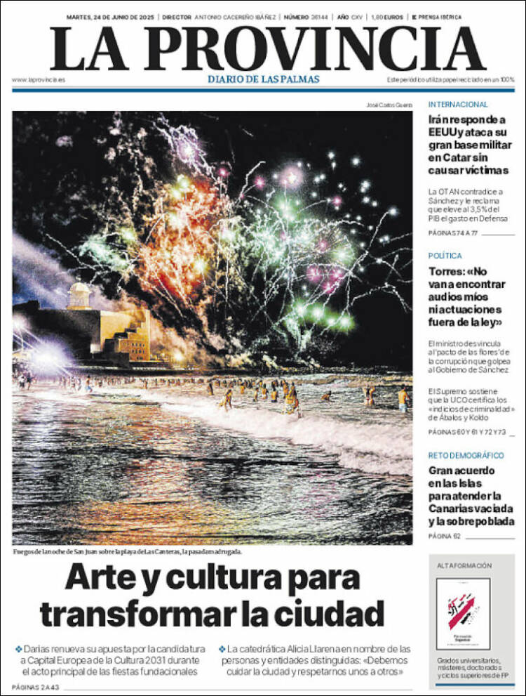 Portada de La Provincia (Spain)