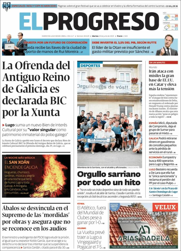 Portada de El Progreso (España)