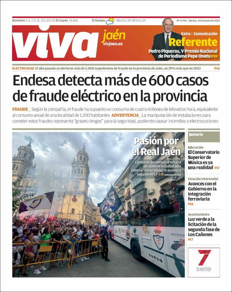 Portada de Viva Jaén (España)