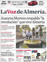 Portada de La Voz de Almería (Spain)