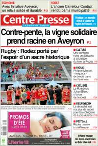 Portada de Centre Presse (Francia)