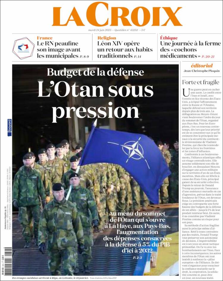 Portada de La Croix (Francia)