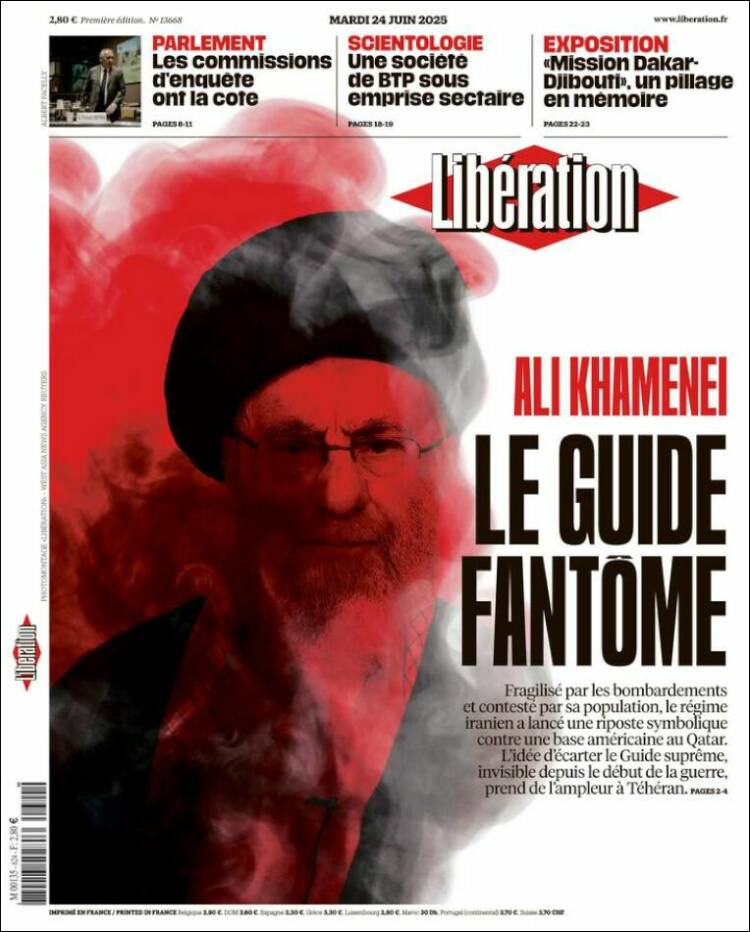 Portada de Libération (Francia)