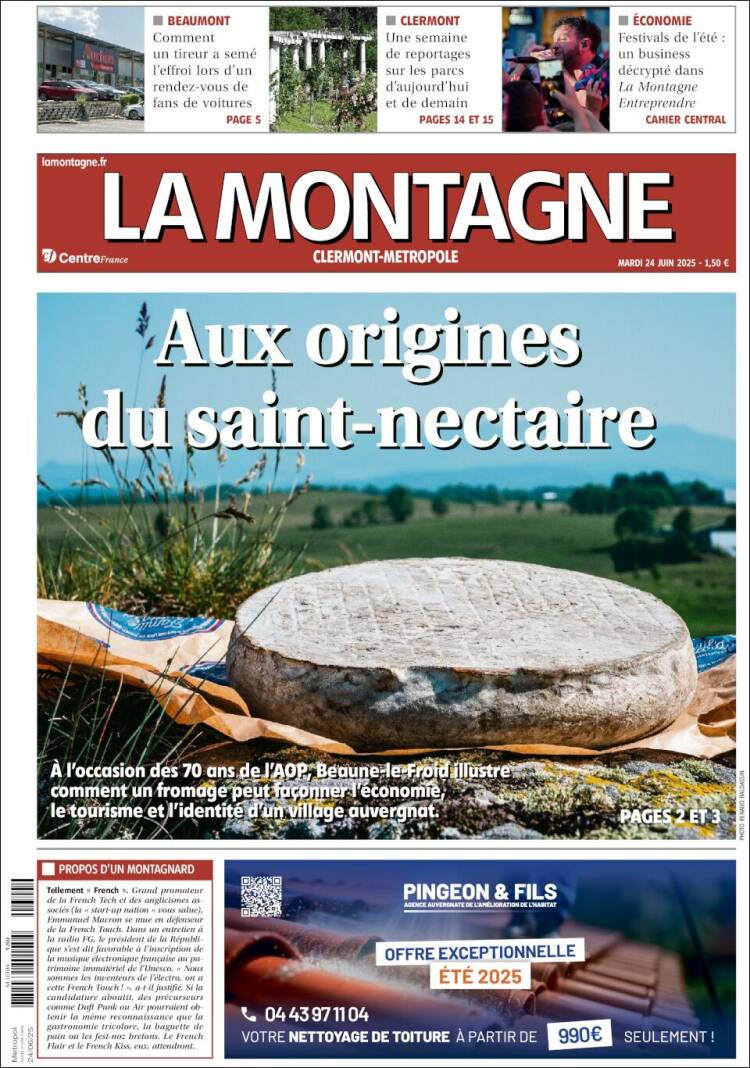 Portada de La Montagne (Francia)