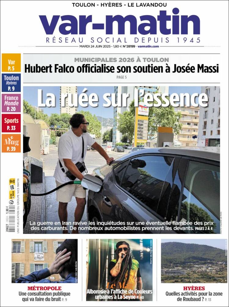 Portada de Var-Matin (France)