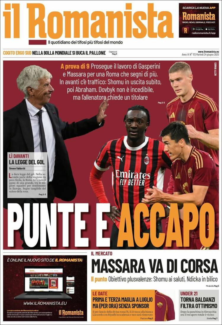 Portada de Romanista (Italia)