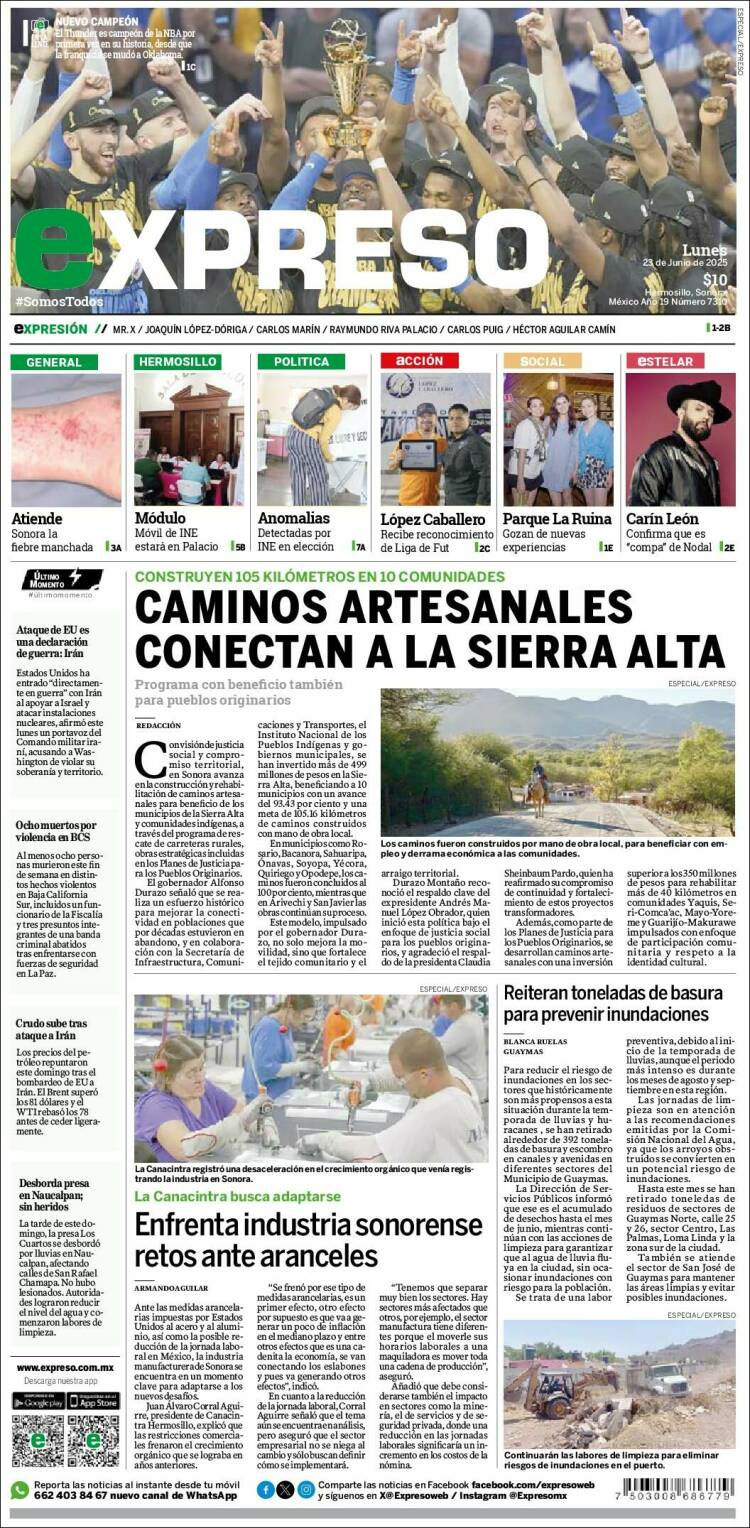 Portada de Expreso (México)