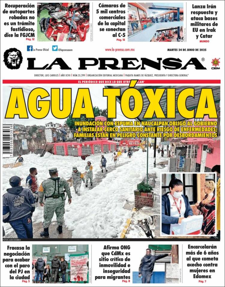 Portada de La Prensa (México)
