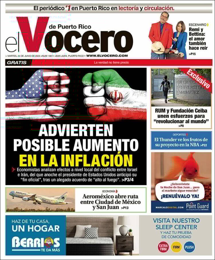 Portada de Vocero (Puerto Rico)
