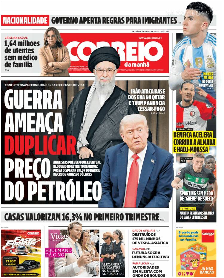 Portada de Correio da Manhã (Portugal)