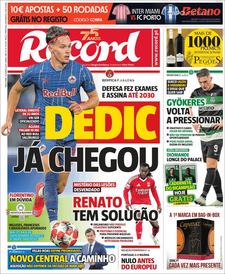 Portada de Record (Portugal)