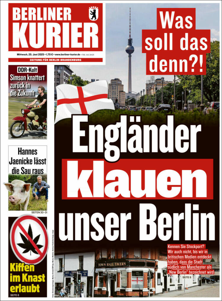 Portada de Berliner Kurier - Startseite BK (Alemania)