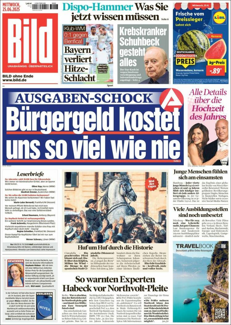 Portada de Bild (Alemania)
