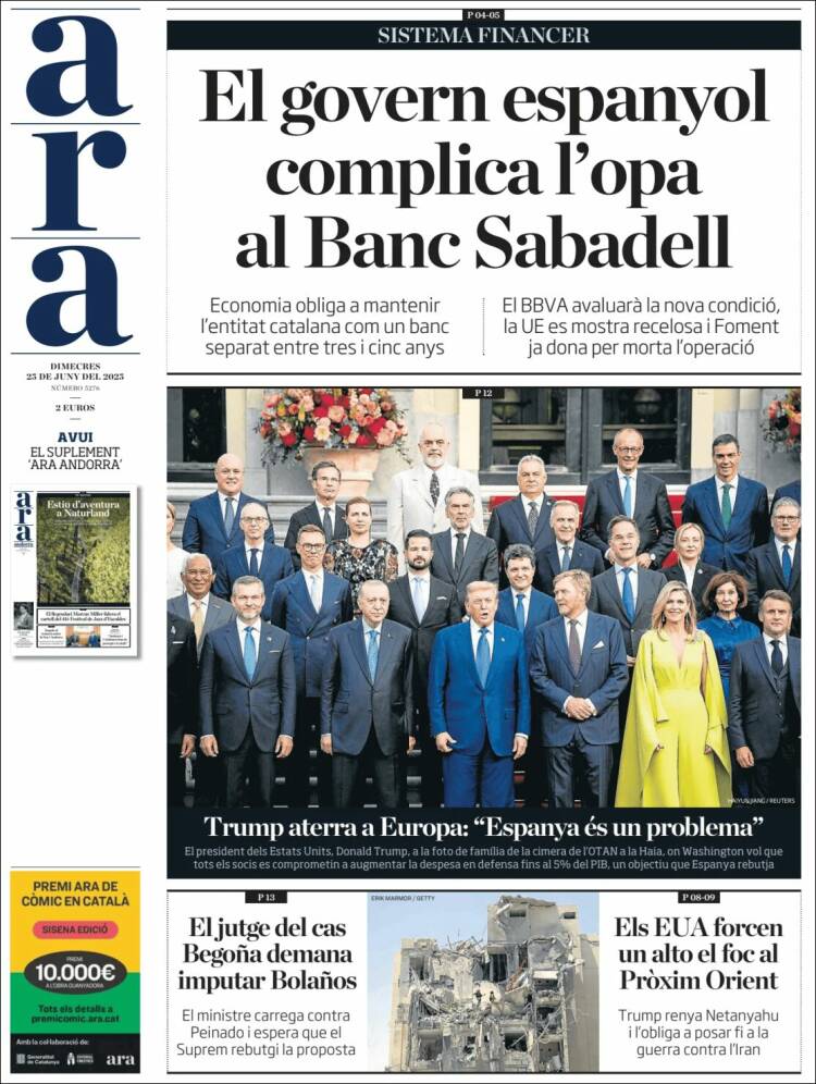 Portada de Ara (España)