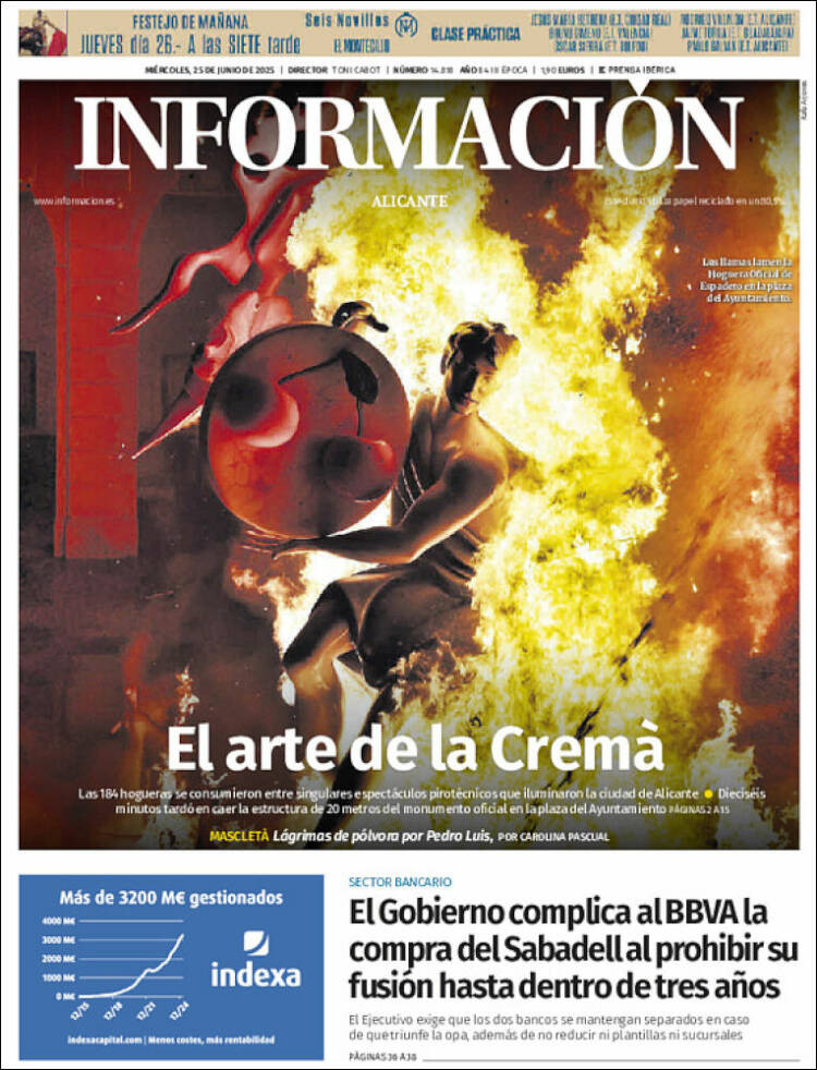 Portada de Diario Información (España)