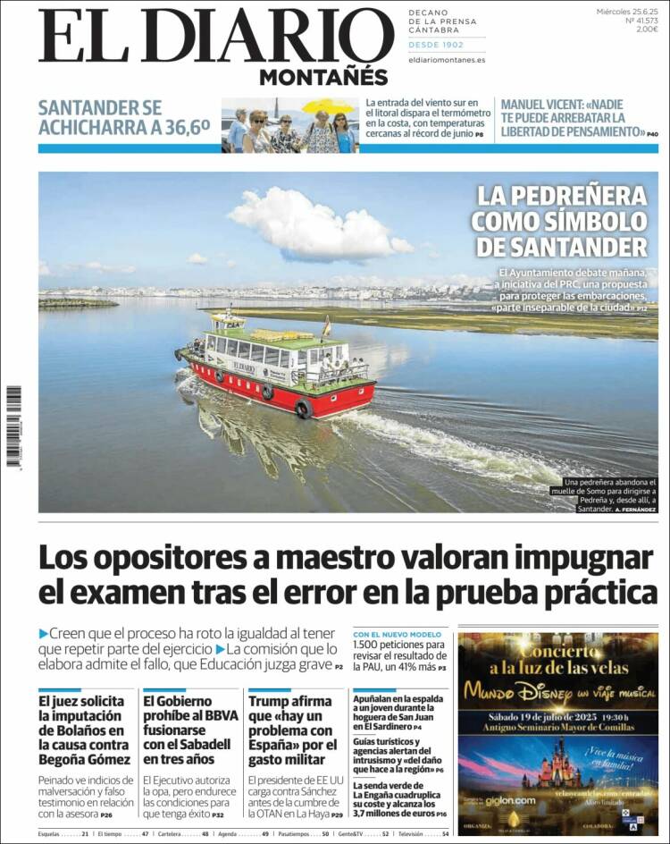 Portada de El Diario Montañés (Spain)