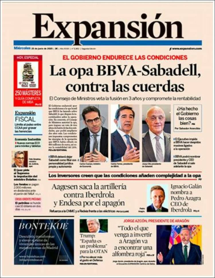 Portada de Expansión (España)