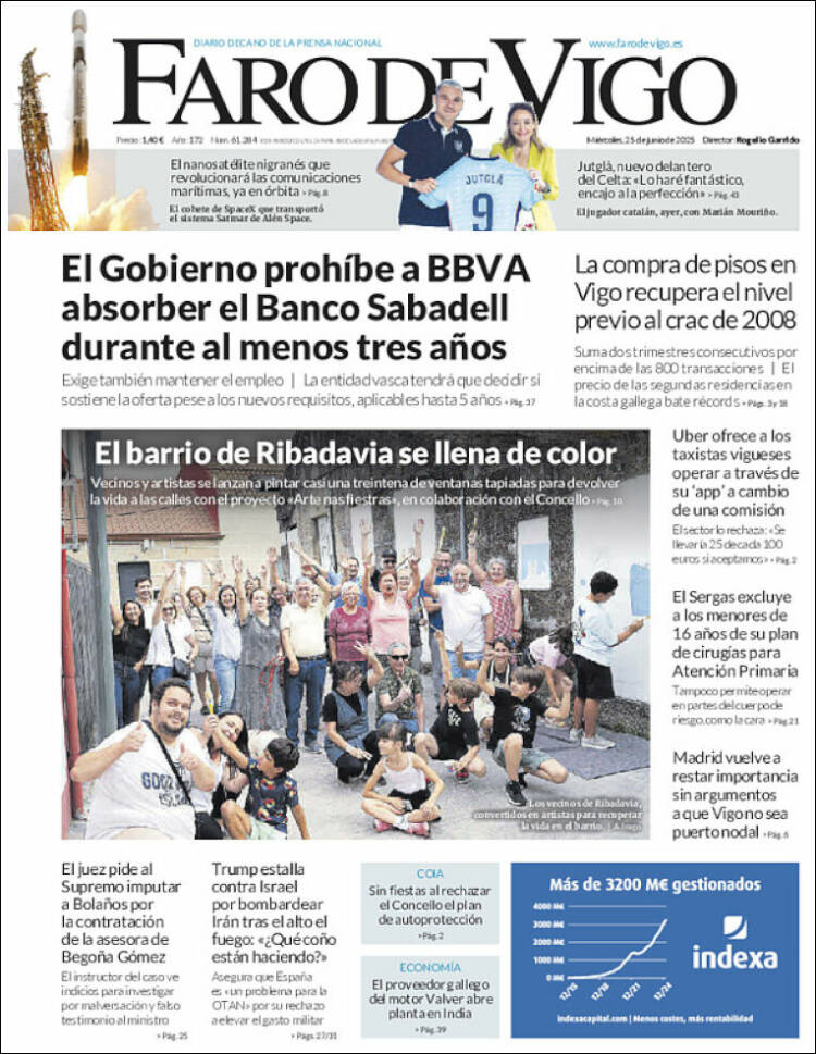 Portada de Faro de Vigo (España)