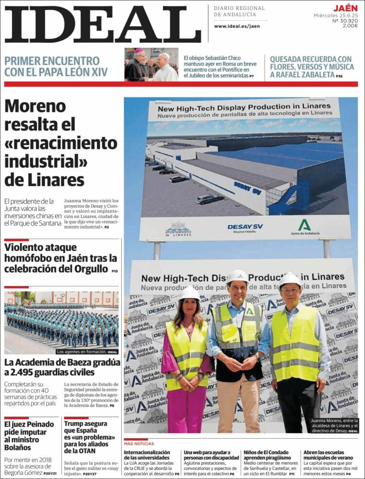 Portada de El Ideal de Jaén (España)