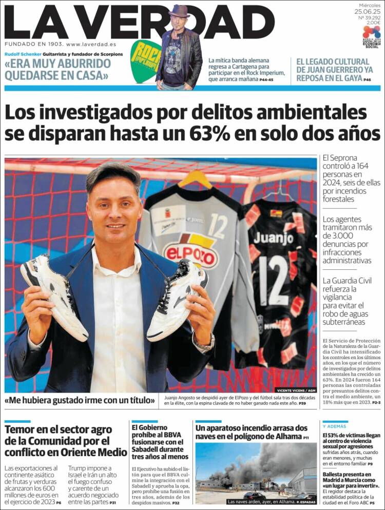 Portada de La Verdad de Murcia (Spain)