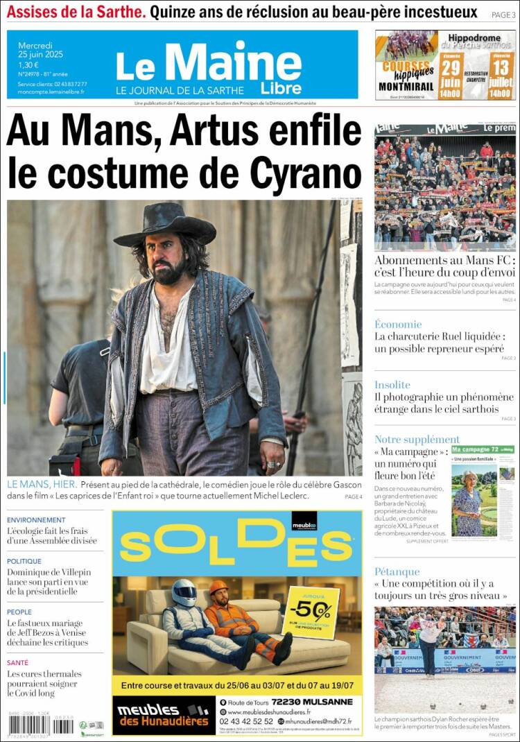 Portada de Le Maine Libre (Francia)