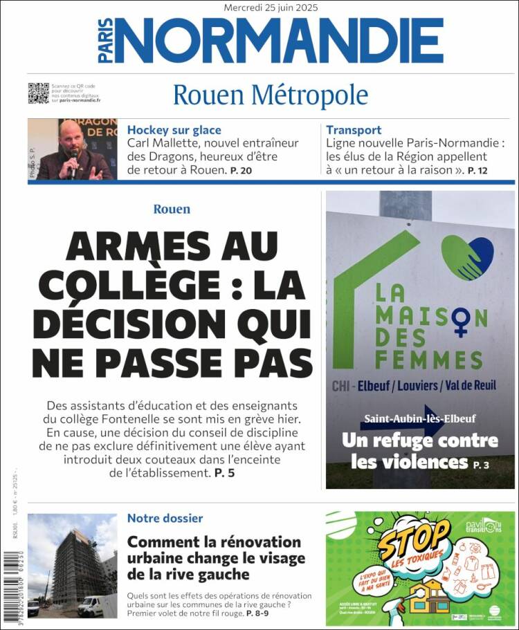 Portada de Paris Normandie (Francia)