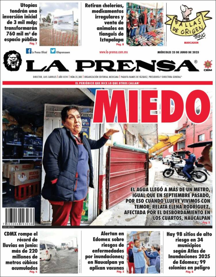 Portada de La Prensa (México)