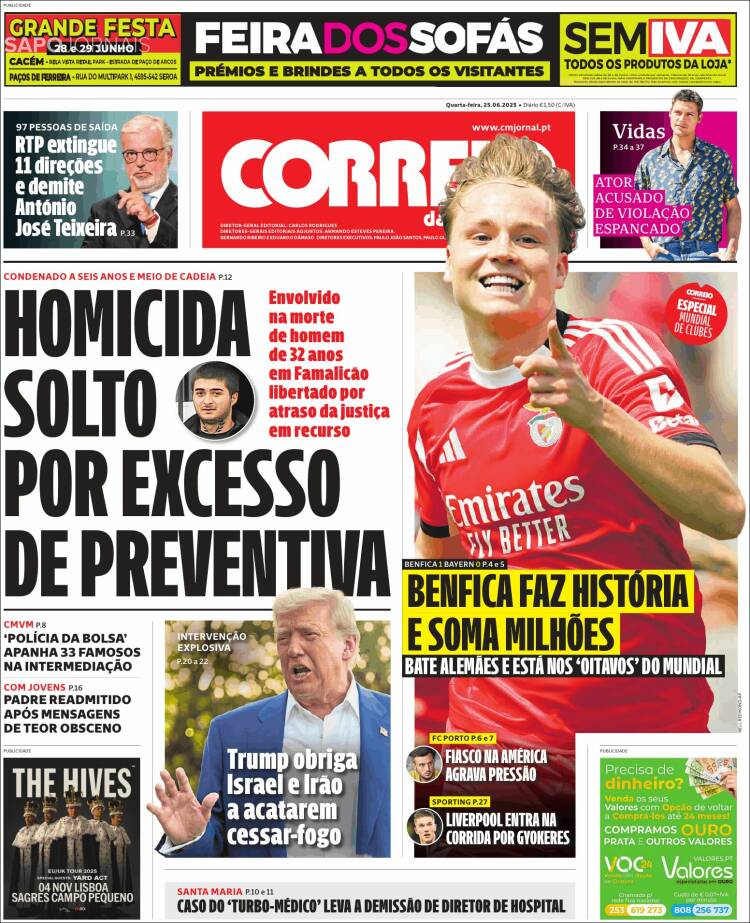 Portada de Correio da Manhã (Portugal)