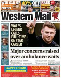 Portada de Western Mail (Reino Unido)