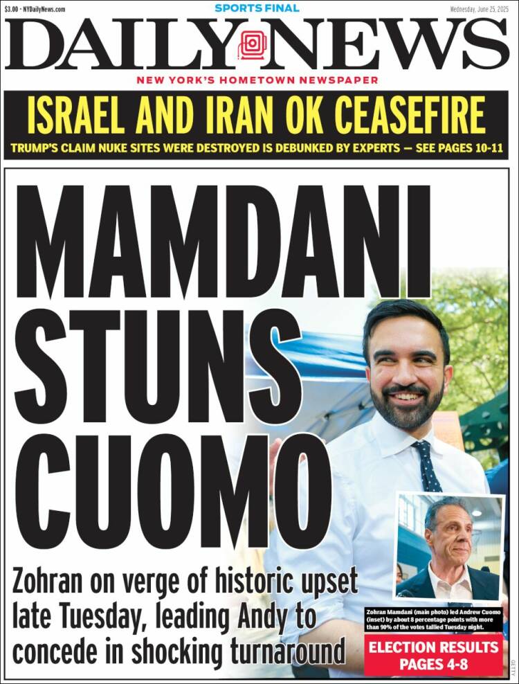 Portada de Daily News - New York (USA)