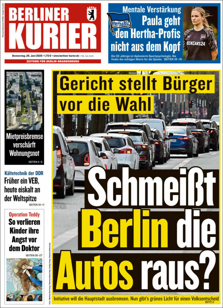 Portada de Berliner Kurier - Startseite BK (Alemania)