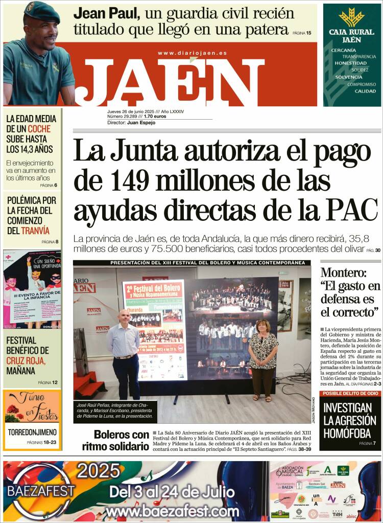 Portada de Diario Jaén (España)