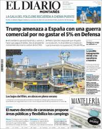 Portada de El Diario Montañés (España)
