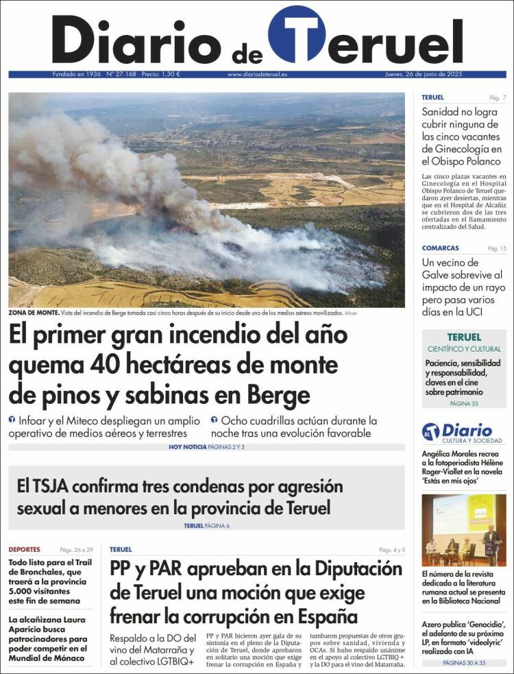 Portada de Diario de Teruel (España)