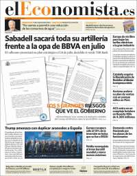 Portada de El Economista (España)