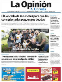 Portada de La Opinión de A Coruña (España)