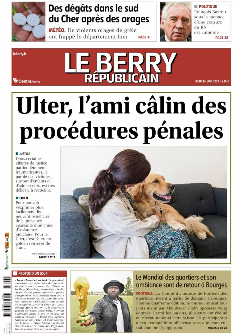 Portada de Berry Republicain (Francia)