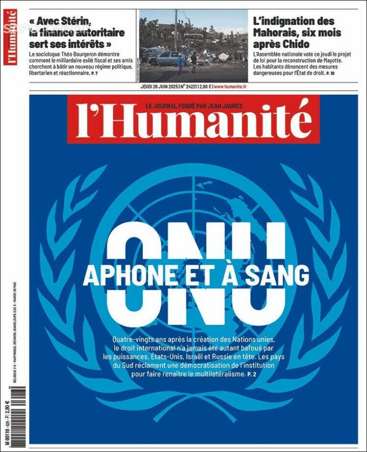 Portada de l'Humanite (France)