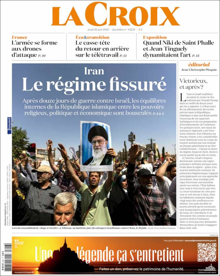Portada de La Croix (Francia)