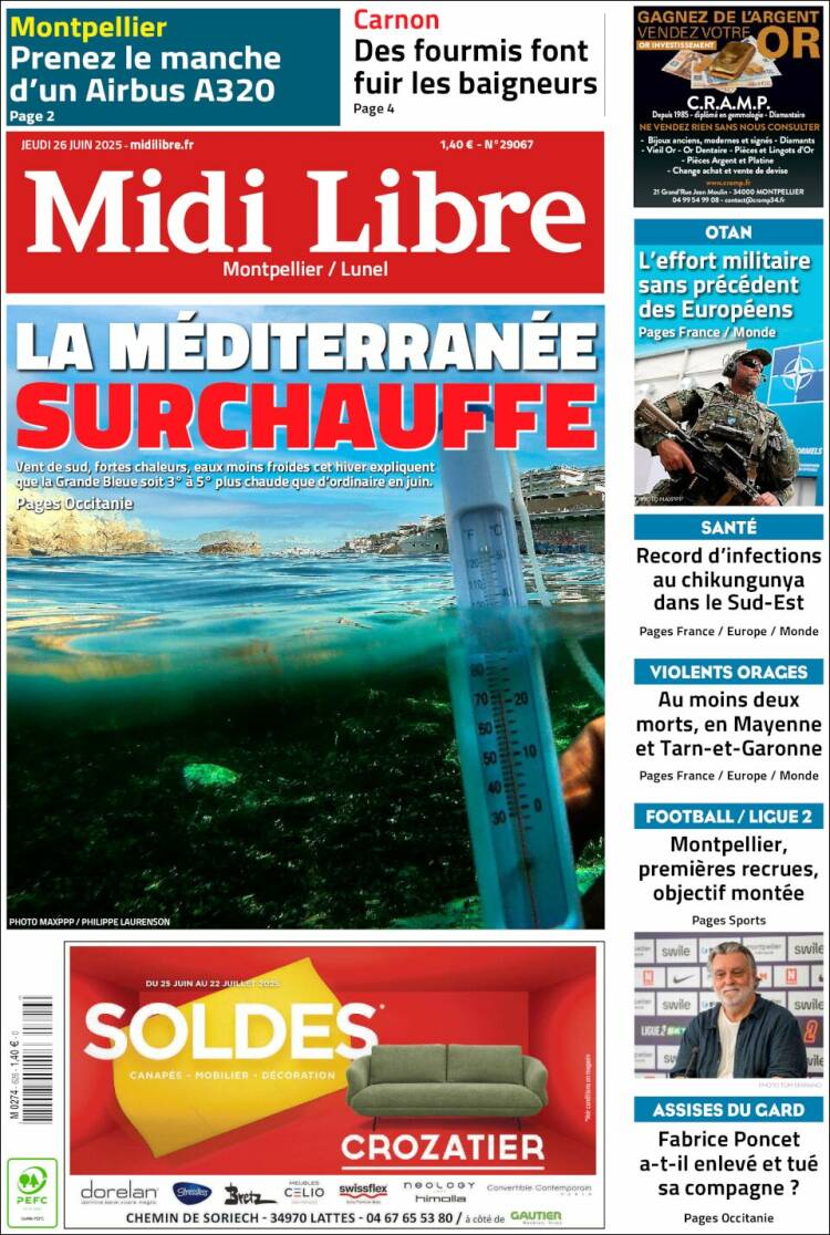 Portada de Midi Libre (France)