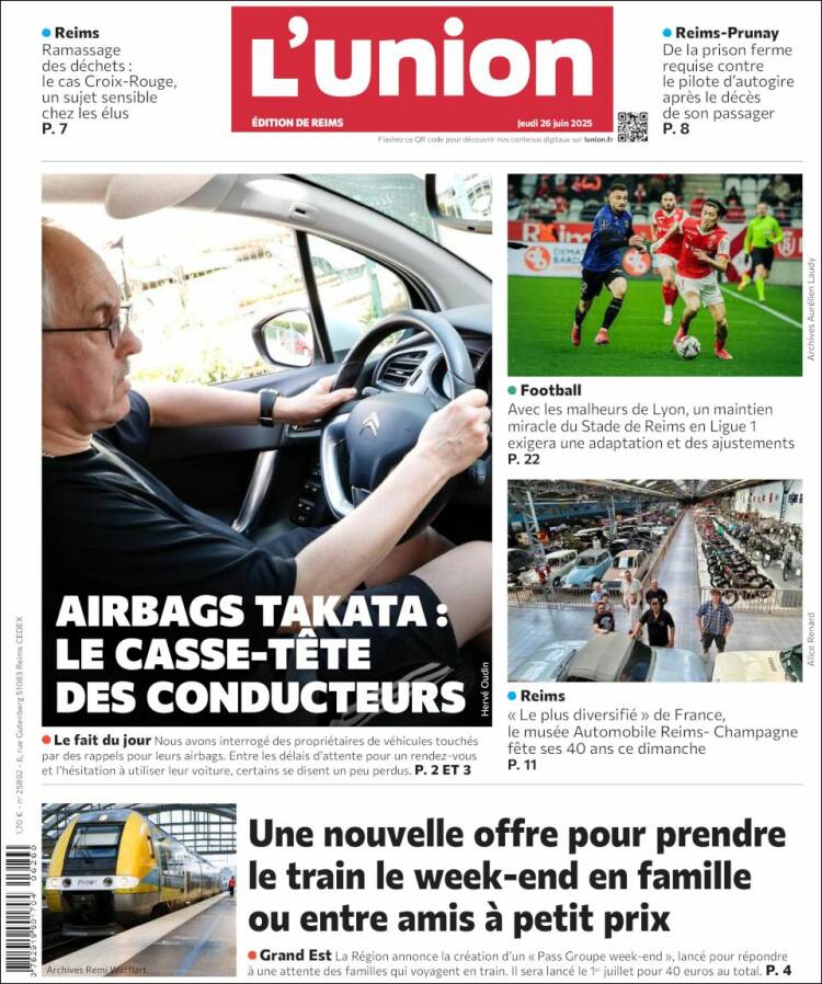 Portada de L'Union (Francia)