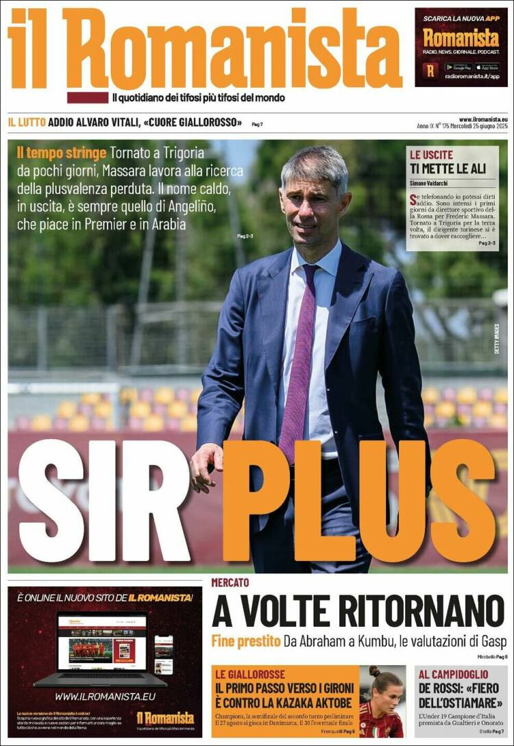 Portada de Romanista (Italia)