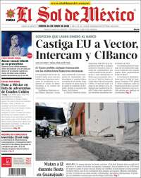 Portada de El Sol de México (México)