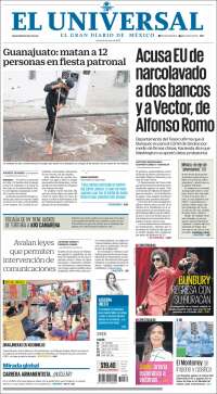 Portada de El Universal (México)