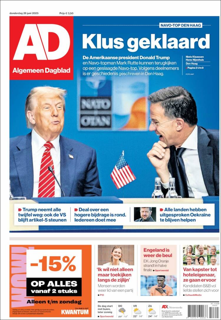 Portada de AD (Países Bajos)
