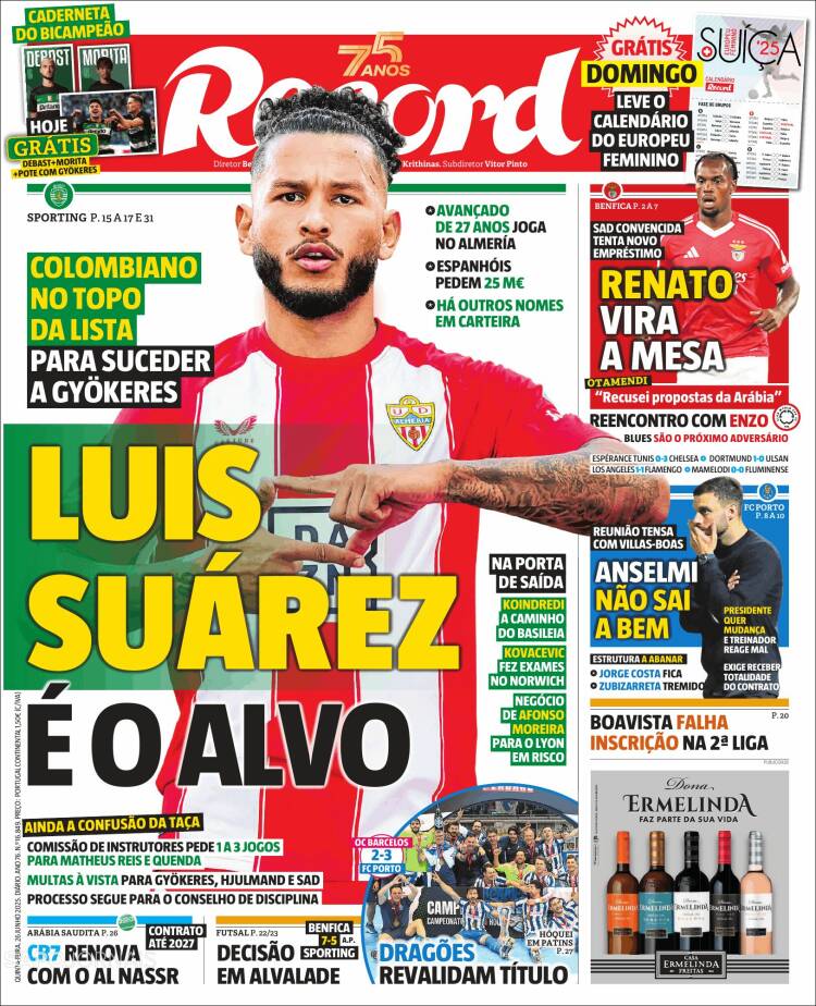 Portada de Record (Portugal)