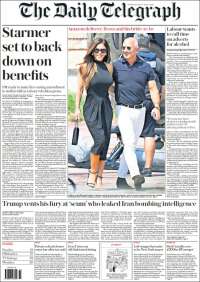 Portada de Daily Telegraph (Reino Unido)