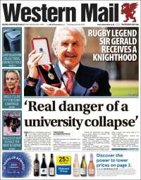 Portada de Western Mail (Reino Unido)